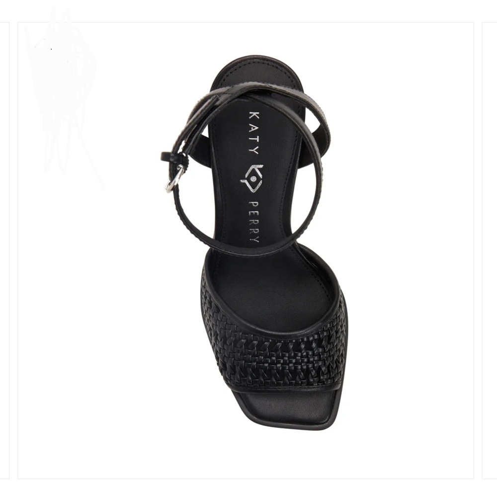 Katy Perry Collections The Steady Ankle Strap Black Platform Heels 8.5M - Picture 4 of 8